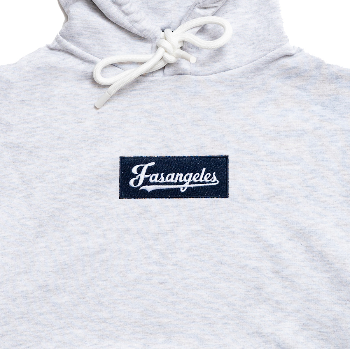 Blue on Mélange Grey Hoodie