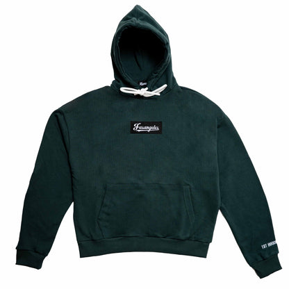 Black on Forest Green Hoodie