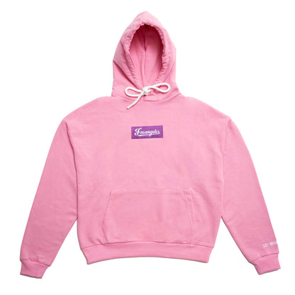 Purple on Pink Demure Hoodie