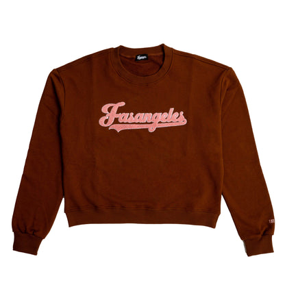 Peluche Logo Mocha Crewneck