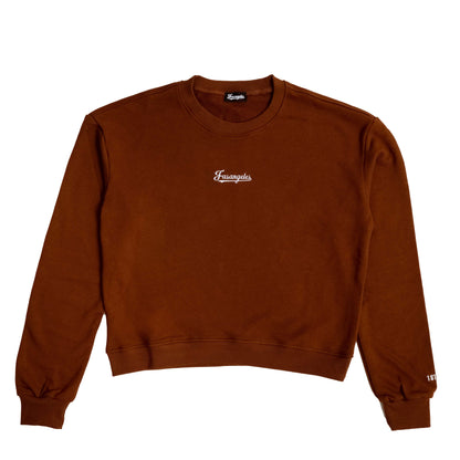 Basic Logo Mocha Crewneck