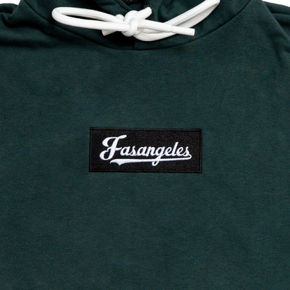 Black on Forest Green Hoodie
