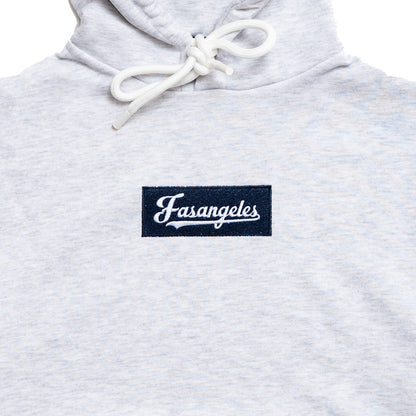 Blue on Mélange Grey Hoodie