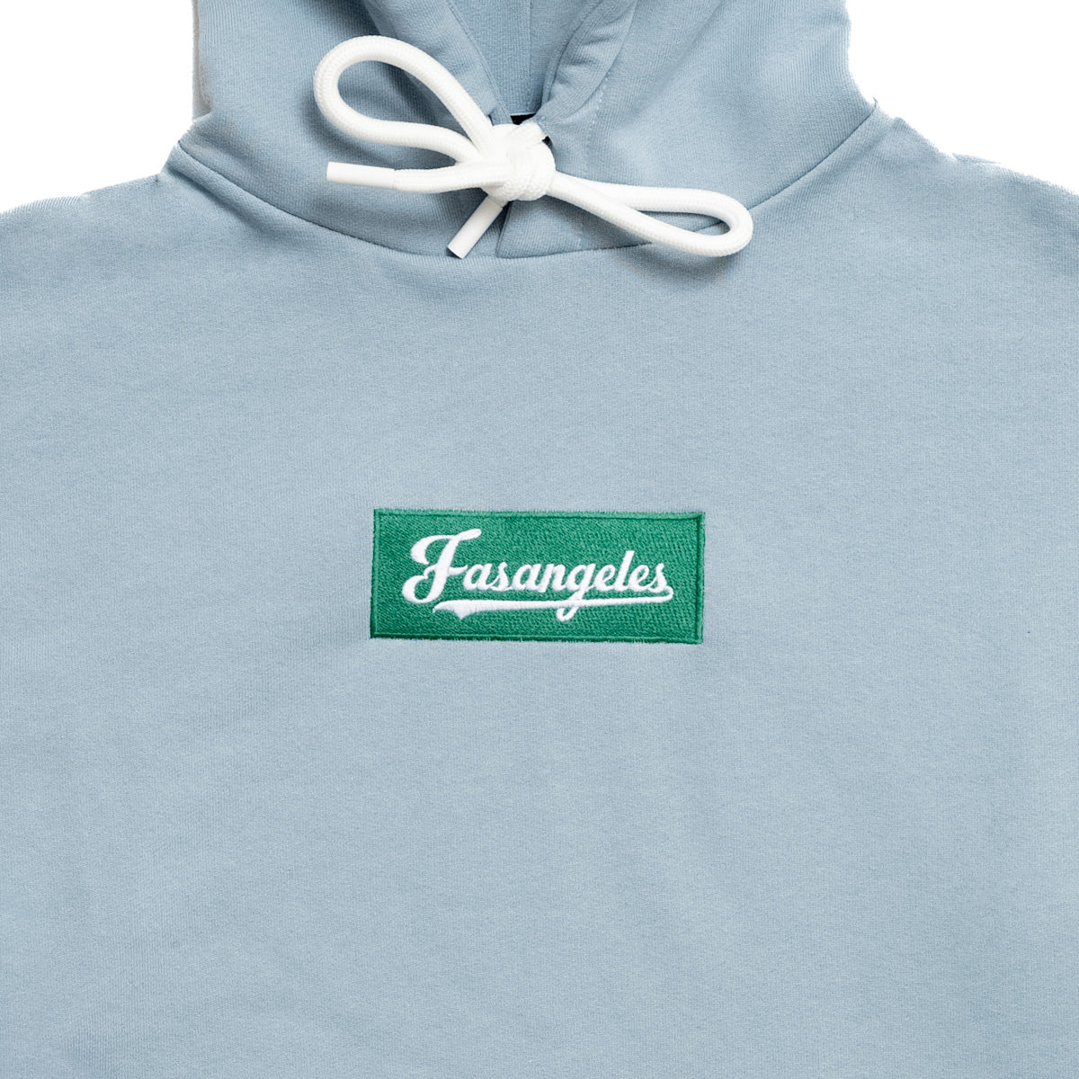 Green on Dusty Blue Hoodie